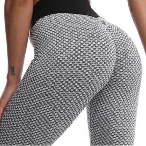 Women's High Waist Yoga Pants with Tummy Control and Scrunched Booty.